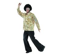 Reír Y Confeti - Fiadis007 - Para adultos traje - Disco Shirt Oro - Hombres - Talla M
