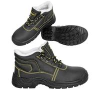 REIS Botas de seguridad para trabajo de invierno, con puntera de acero, forradas, talla 36-50 (BRYES-to-SB), Negro , 47 EU
