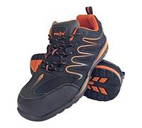 REIS Brecuador-OB_Bp37 - Zapatillas de Trabajo (Talla 37), Color Negro y Naranja