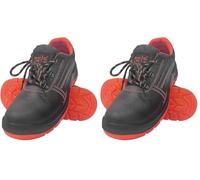 REIS BRYESK-P-SB-P42 - Zapatos de Seguridad (Talla 42), Color Negro y Rojo (Paquete de 2)