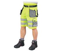 REIS -FMNX-TS_YSBL - Pantalones cortos de protección, talla L, color amarillo y gris