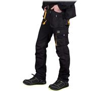 REIS FORECO-T - Pantalones de trabajo para hombre, negro/amarillo, 46