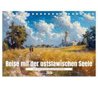 Reise mit der ostslawischen Seele (Tischkalender 2026 DIN A5 quer), CALVENDO Monatskalender: Inspiriert von den Meisterwerken der alten russischen Malerei