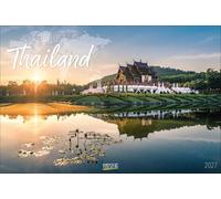 Reiselust Thailand 2027: Großer Foto-Wandkalender mit Bildern von dem beliebten Reiseziel Thailand. Edler schwarzer Hintergrund. PhotoArt Panorama Querformat: 58x39 cm.