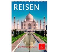 Reisen - die Welt erwartet dich (Wandkalender 2026 DIN A2 hoch), CALVENDO Monatskalender: Jeden Monat eine der schönsten Städte oder Landschaften der Welt.