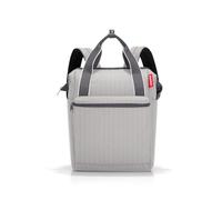 reisenthel allrounder R Herringbone Grey - Mochila y bolsa de transporte en 1 - Con solapa para carrito de viaje, Herringbone Grey, R