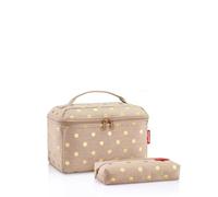 reisenthel beautycase Set - Nuestra Caja de Regalo compuesta de un Estuche de Belleza y un Estuche Rectangular para los días Festivos, Café De Lunares Metalizados, Taille Unique