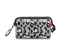 reisenthel Travelcosmetic Leo Nero - Bolsa de cosméticos de viaje, resistente, práctica y resistente, correa de mano, material impermeable, Herringbone Dark Blue, Casual