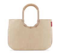 reisenthel Loopshopper L - Bolsa resistente con prácticos compartimentos de botellas de PET recicladas - Diseño encantador e impermeable dorado, Arena de pana, large