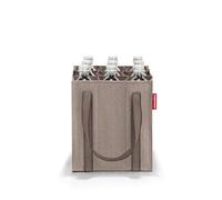 reisenthel Bottlebag - 9 compartimentos, fácil reciclaje de botellas, correas, Herringbone Moca, large