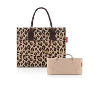 reisenthel Bundle Daily Shopper + Organizador - Bolsa funcional con combinación organizadora: acabar con el caos de bolsillo - con prácticos compartimentos y asas de transporte., Leo Macchiato + Twist