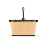 reisenthel Carrybag - Cesta de la compra estable con mucho espacio de almacenamiento y práctico bolsillo interior, diseño elegante y resistente al agua, Frame Raffia Black, 48 x 29 x 28 cm (B x H x T)