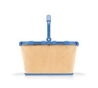 reisenthel Carrybag - Cesta de la Compra Estable con Mucho Espacio de Almacenamiento y práctico Bolsillo Interior, diseño Elegante y Resistente al Agua, Frame Raffia Blue, Cesta de la Compra