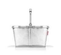 reisenthel Carrybag - Cesta de la Compra Estable con Mucho Espacio de Almacenamiento y práctico Bolsillo Interior, diseño Elegante y Resistente al Agua, Silver Crackle, 48 x 29 x 28 cm (B x H x T