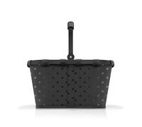 reisenthel Carrybag - Cesta de la compra estable con mucho espacio de almacenamiento y práctico bolsillo interior, diseño elegante y resistente al agua, Frame Glossy Dots Black, Talla única para todos