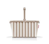 reisenthel Carrybag - Cesta de la Compra Estable con Mucho Espacio de Almacenamiento y práctico Bolsillo Interior, diseño Elegante y Resistente al Agua, Summerstripes Coffee, 28 x 48 x 29 cm, Moderno