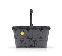 reisenthel Carrybag - Cesta de la Compra Estable con Mucho Espacio de Almacenamiento y práctico Bolsillo Interior, diseño Elegante y Resistente al Agua, Smiley Grey, 48 x 29 x 28 cm (B x H x T)
