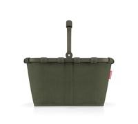 reisenthel Carrybag cord dark matcha - Cesta de la compra estable con mucho espacio de almacenamiento y práctico bolsillo interior, diseño elegante e impermeable