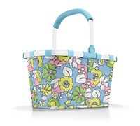 reisenthel carrybag florist lagoon- Cesta de la compra robusta con mucho espacio de almacenamiento y práctico bolsillo interior - Diseño elegante e impermeable