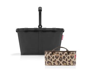 reisenthel Carrybag + Organizador: organizador de bolsillo funcional: para aún más orden en tu cesta de la compra reisenthel, Black/Black + Leo Macchiato