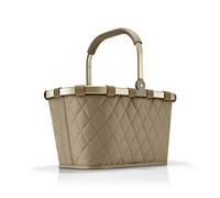 reisenthel carrybag rhombus olive- Cesta de la compra robusta con mucho espacio de almacenamiento y práctico bolsillo interior - Diseño elegante e impermeable