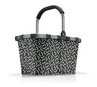 reisenthel carrybag - Robusta cesta de la compra con mucho espacio de almacenamiento y práctico bolsillo interior, diseño elegante y repelente al agua, en signature negro