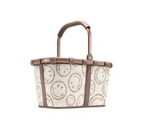 reisenthel Carrybag Smiley Teddy Chocolate - Cesta de la compra estable con mucho espacio de almacenamiento y práctico bolsillo interior, diseño elegante e impermeable