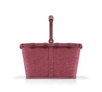 reisenthel Carrybag Twist Maroon - Cesta de la compra estable con mucho espacio de almacenamiento y práctico bolsillo interior, diseño elegante e impermeable