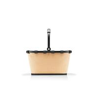 reisenthel Carrybag XS - Cesta pequeña y Estable en Formato XS pequeña Variante del Icono de la Compra, práctico Bolsillo Interior, diseño Elegante e Impermeable, Raffia Black, 33,5 x 21 x 19,5 cm (B