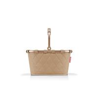 reisenthel Carrybag XS Frame Rhombus Ginger - Cesta de la compra estable con práctico bolsillo interior, diseño elegante e impermeable