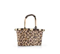 reisenthel Carrybag XS Leo Macchiato - Cesta pequeña y estable en formato XS pequeña variante del icono de la compra, práctico bolsillo interior, diseño elegante e impermeable