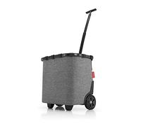 reisenthel carrycruiser Frame - Carro de la Compra de Dos Ruedas portátil con Correa Ajustable para Hombro, Estructura Estable de Aluminio, Material Resistente al Agua, en Plata Twist Silver