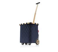 reisenthel carrycruiser Frame - Carro de la Compra de Dos Ruedas portátil con Correa Ajustable para Hombro, Estructura Estable de Aluminio, Material Resistente al Agua, Estampado Cebra, Couleur:Blue