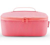 reisenthel Coolerbag M Pocket mesh Coral - Bolsa isotérmica con parte superior de botellas de PET recicladas, ideal para el almuerzo de viaje