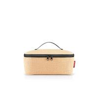 reisenthel Coolerbag M Pocket Raffia Black - Bolsa isotérmica con parte superior de botellas de PET recicladas, ideal para el almuerzo de viaje