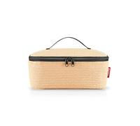 reisenthel Coolerbag M Pocket Raffia Black - Bolsa isotérmica con parte superior de botellas de PET recicladas, ideal para el almuerzo de viaje