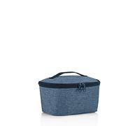 reisenthel coolerbag S pocket - Bolsa térmica para transportar comida, hecha de botellas PET recicladas, para llevar la comida al trabajo o al colegio, en negro, Couleur:twist blue