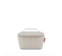 reisenthel coolerbag S pocket - Bolsa térmica para transportar comida, hecha de botellas PET recicladas, para llevar la comida al trabajo o al colegio, en negro, Couleur:herringbone sand
