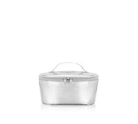 reisenthel Coolerbag S Pocket Silver Crackle - Bolsa isotérmica con parte superior de botellas de PET recicladas, ideal para el almuerzo de viaje