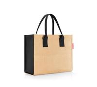 reisenthel Daily shopper - Bolso de mano moderno y recto para cualquier ocasión - práctico bolso de mano, lo suficientemente grande para tus compras y tus objetos cotidianos, Raffia Black, Gro (42 cm