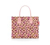 reisenthel Daily shopper - Bolso de mano moderno y recto para cualquier ocasión - práctico bolso de mano, lo suficientemente grande para tus compras y tus objetos cotidianos, Smiley Leo Blush, 42 x 35