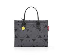 reisenthel Daily shopper Smiley Grey - Bolso de mano moderno y recto para cualquier ocasión - práctico bolso de mano, lo suficientemente grande para tus compras y tus objetos cotidianos