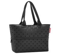 reisenthel shopper e1 - Bolsa grande - Espacio para la compra pequeña y grande, Glossy Dots Black, talla única, Shopper E1 Glossy Dots Black