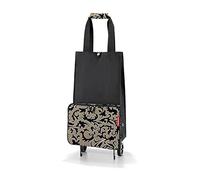 reisenthel foldabletrolley - Carrito de dos ruedas portátil para irte de compras y de picnics espontáneamente, trolley plegable y ahorrador de espacio, en puntos, Couleur:brown