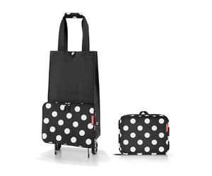 reisenthel foldabletrolley - Carrito de dos ruedas portátil para irte de compras y de picnics espontáneamente, trolley plegable y ahorrador de espacio, en puntos, Couleur:dots white