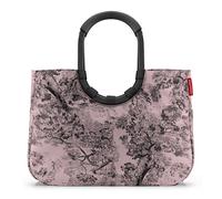 reisenthel Loopshopper L - Bolsa resistente con prácticos compartimentos de botellas de PET recicladas - Diseño encantador e impermeable dorado, Jacquard Rose, large