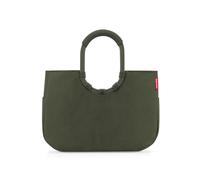reisenthel Loopshopper L - Bolsa resistente con prácticos compartimentos de botellas de PET recicladas - Diseño encantador e impermeable dorado, Cord Dark Matcha, large