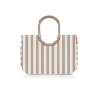 reisenthel Loopshopper L - Bolsa resistente con prácticos compartimentos de botellas de PET recicladas - Diseño encantador e impermeable dorado, Summerstripes Coffee, large, Casual