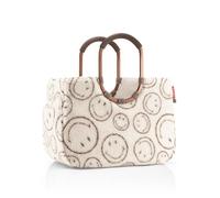 reisenthel Loopshopper L - Bolsa resistente con prácticos compartimentos de botellas de PET recicladas, diseño encantador e impermeable, color dorado, Peluche de chocolate sonriente, L, BAGUtility