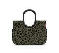 reisenthel Loopshopper L - Bolsa resistente con prácticos compartimentos de botellas de PET recicladas, diseño encantador e impermeable, color dorado, Teddy Leo Olive, L, Contemporáneo